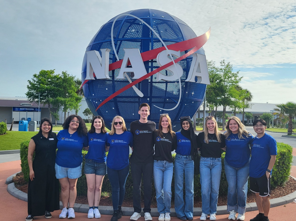 Iowa State Students standing in front of NASA