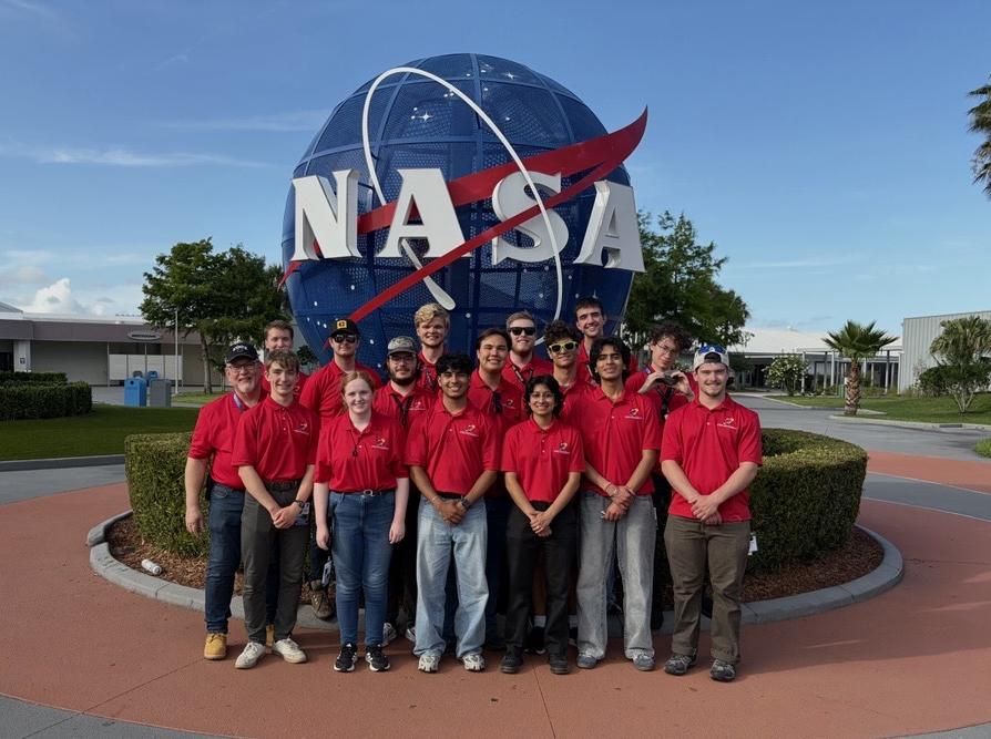 Iowa State Students standing in front of NASA